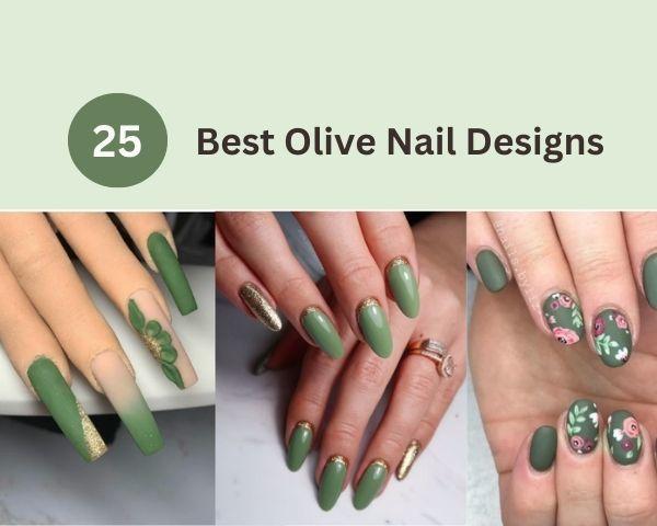 7. "Olive Green Nail Shade" - wide 6