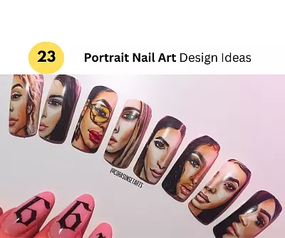 Portrait Nail Art Design Ideas