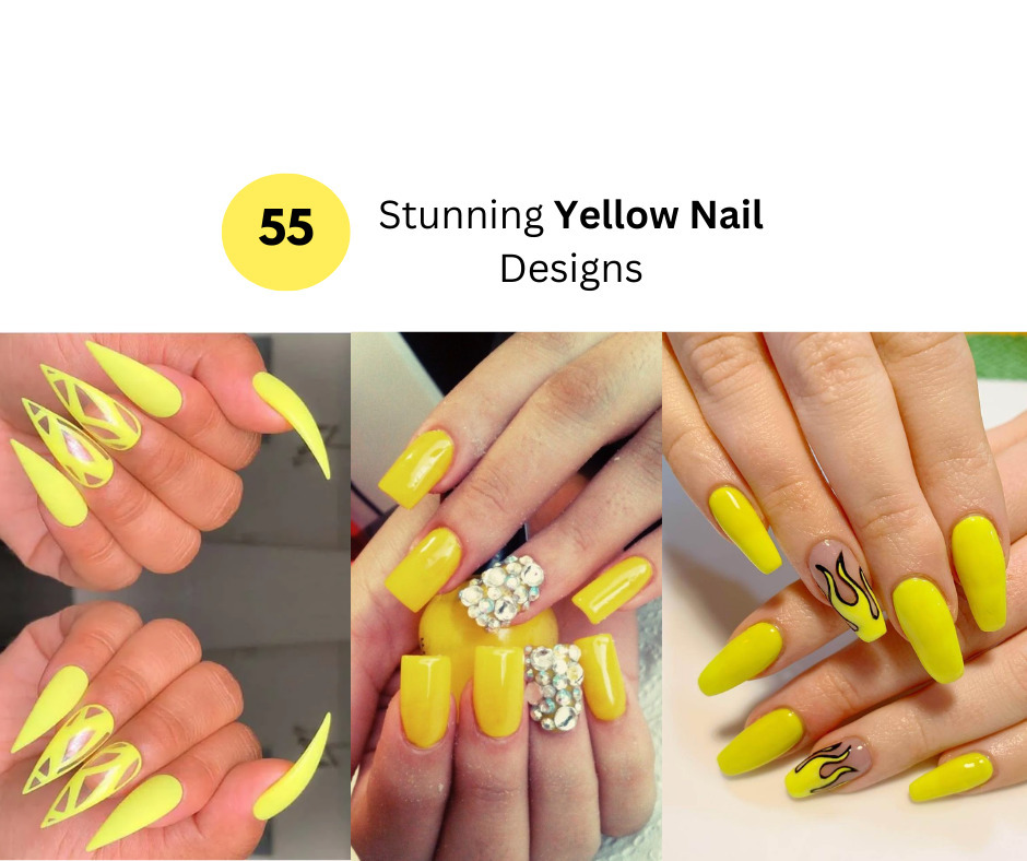 Details 82+ yellow nail art designs super hot