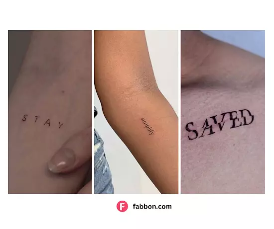 Stunning One Word Tattoo Designs