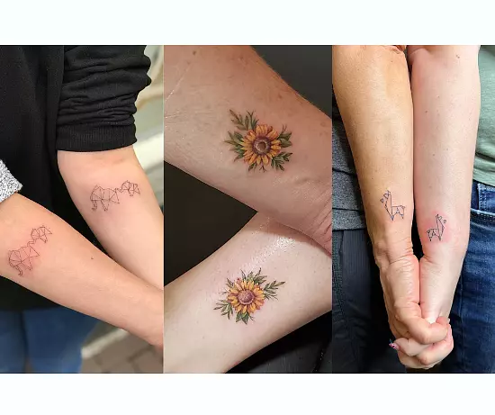 Tiny Mother Daughter Tattoos