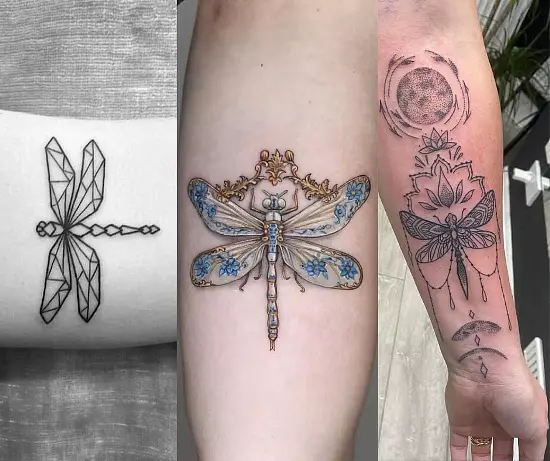 Unique Dragonfly Tattoos