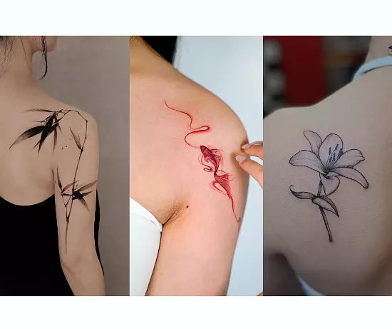 Trendy Shoulder Tattoos for Women