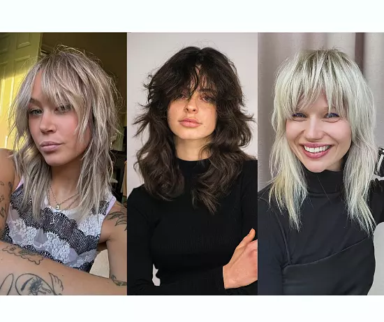 medium wolf cut hairstyles for women