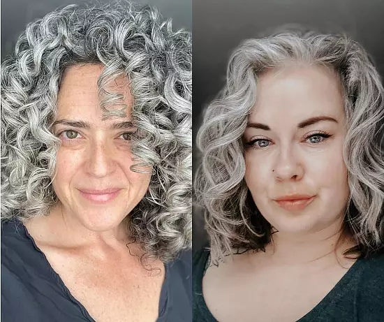 Curly Gray Hairstyles For Older Women