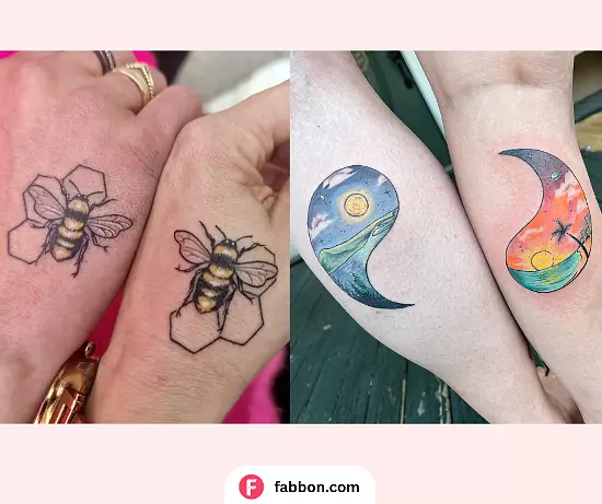 Trendy Opposite Best Friend Tattoos