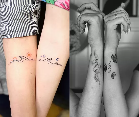 Stunning Tattoos For Mother And Daughter