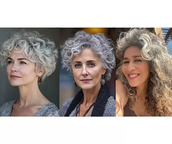 Stunning Curly Gray Hairstyles for Older Women
