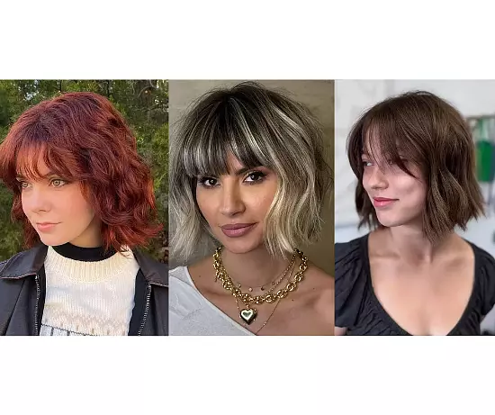 trendy bob with bangs