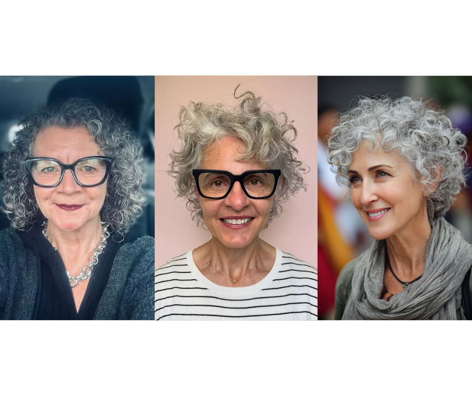 Short Curly Gray Hair For Women Over 50