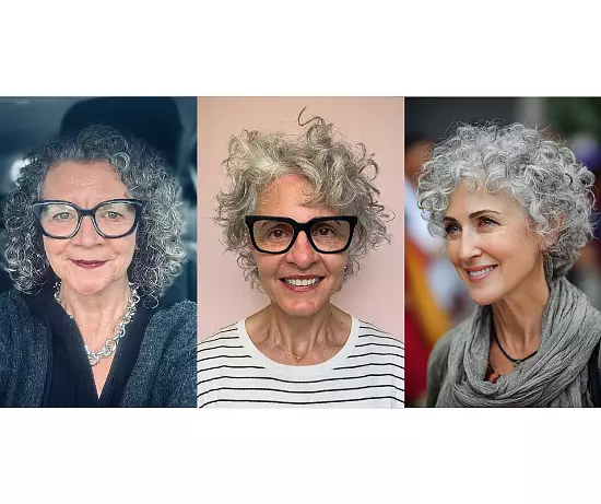 Short Curly Gray Hair For Women Over 50