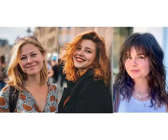 medium haircuts for Round face