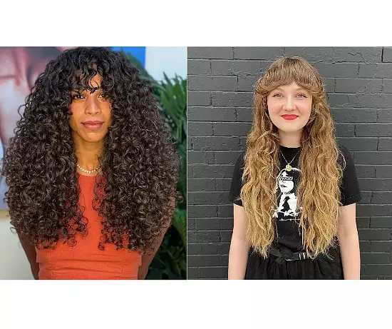 Long Curly Hairstyles With Bangs