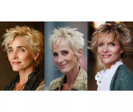 Modern Messy Short Hairstyles For Older Women
