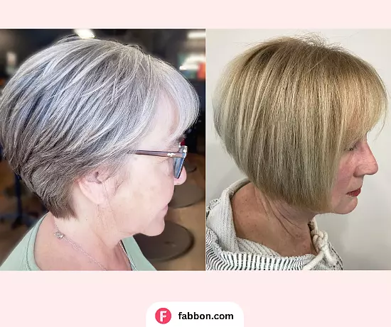Trendy Wedge Haircuts For Women Over 60