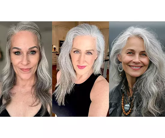 Long Gray Hairstyles For Women Over 50
