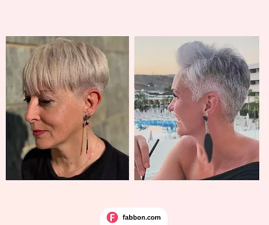 Undercut Pixie Cuts For Older Women