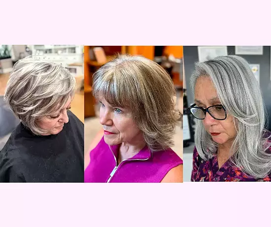 best gray hair with lowlights