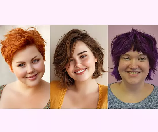 Trendy Short Hairstyles For Chubby Faces