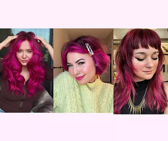 Stunning Dark Pink Hairstyles