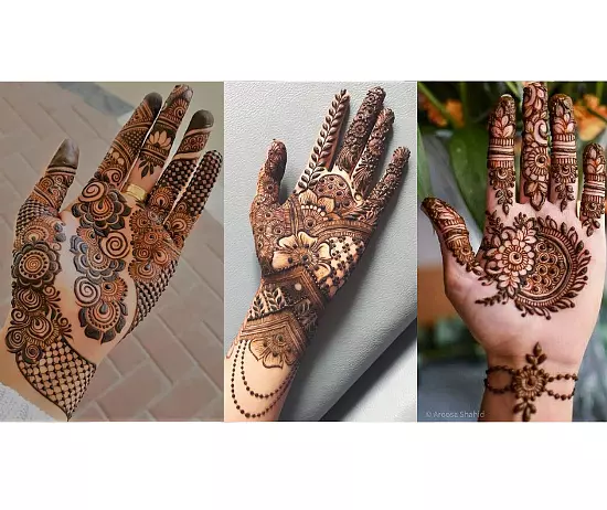 Front hand mehndi design