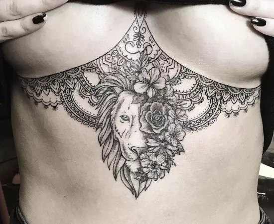 under boob tattoo designs