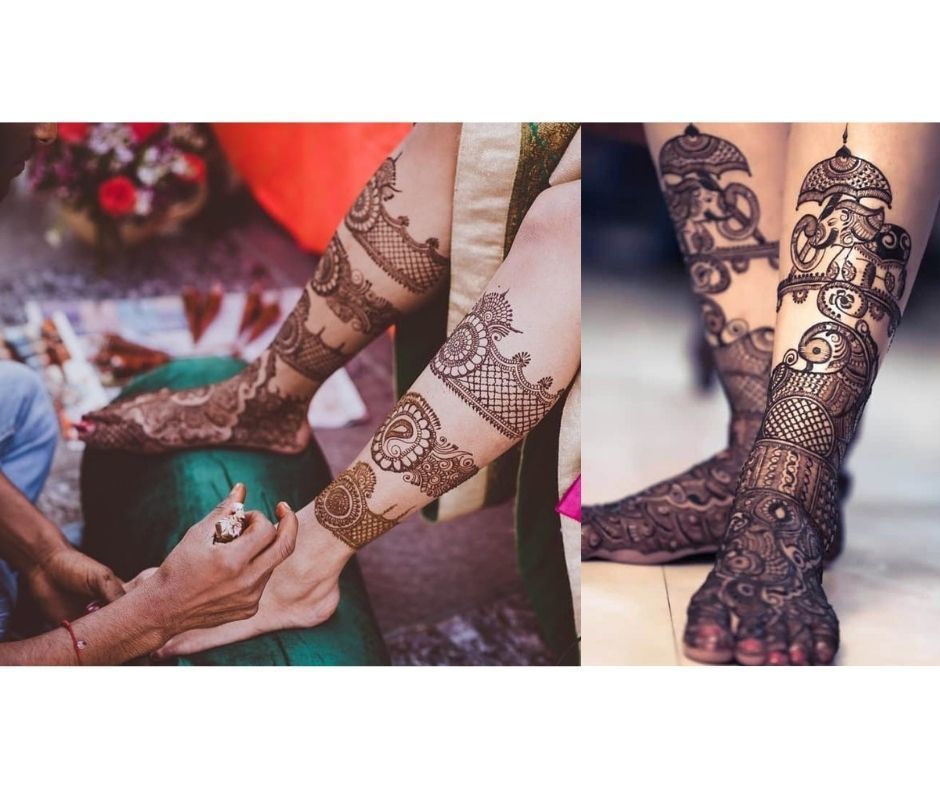 Leg mehndi design bridal mehndi design dancing women full feet | Image-daiichi.edu.vn