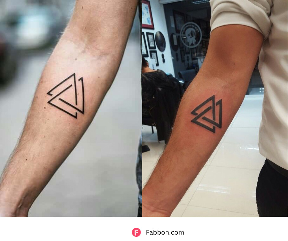 tattoo #valknut #arm #tat #walknut #trinity #tri #dövme #dovme #üçgen  #ucgen #kol | Üçgen dövme, Dövme, Üçgen
