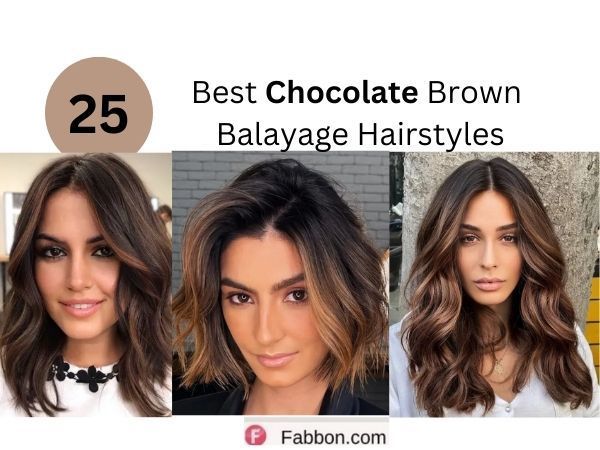 25 Gorgeous Chocolate Brown Balayage Hairstyles