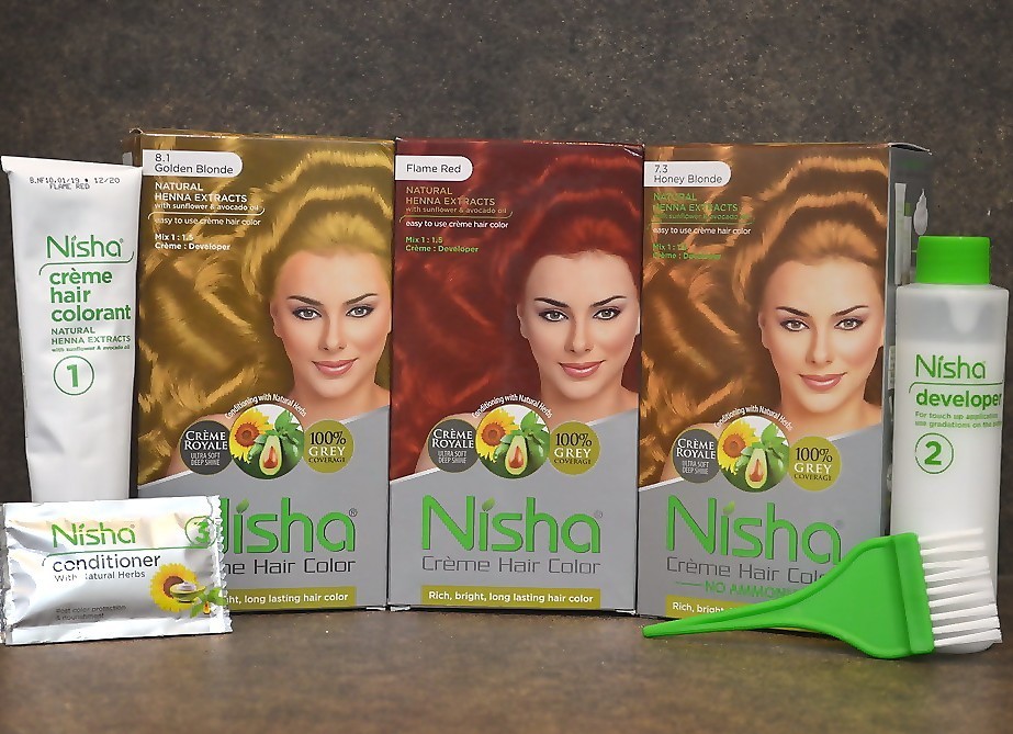 Nisha Natural Henna / Powder Based Hair Color Henna Conditioning Herbal  Care silky & Shiny Soft Hair 15gm Each Pack (Burgundy Red, Pack of 10 Pouch)