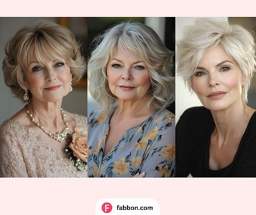hairstyles for women over 60 with round face