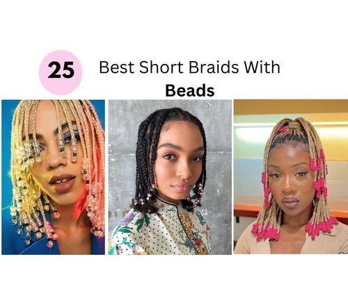 short braids with beads