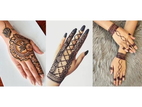 easy back hand henna designs