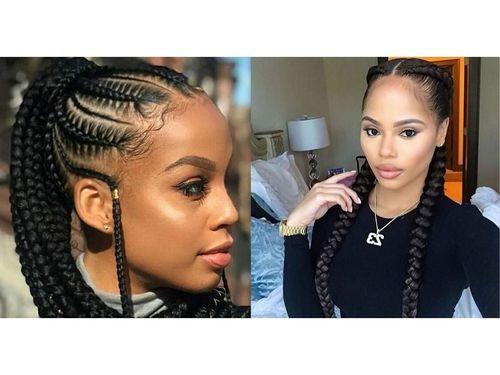 French Braids Hairstyles For Black Hair