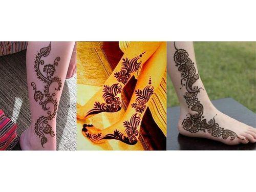 ankle mehndi designs