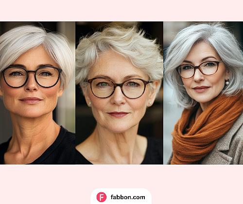 Short Hairstyles For Women Over 60 With Glasses