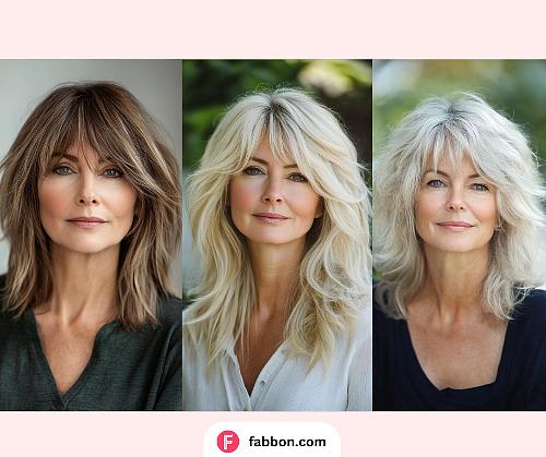 popular Medium Shag Haircuts For Older Women