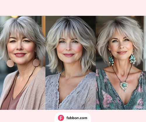 Hairstyles For Older Women With Bangs