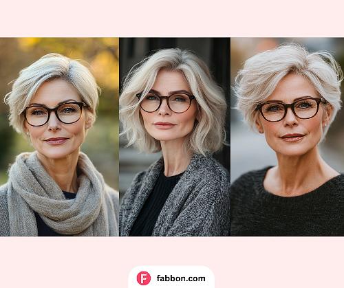Hairstyles For Older Women With Glasses