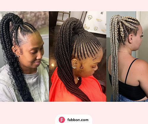 cornrow ponytail hairstyles