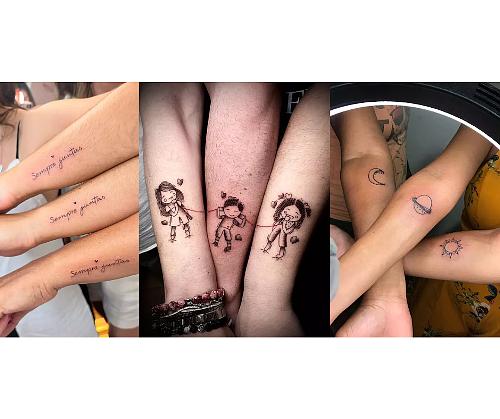 Latest Best Friend Tattoos For 3