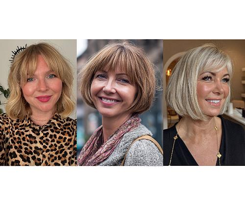 Layered Bob With Bangs For Women Over 40