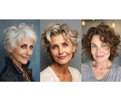 Latest Short Messy Hairstyles For Older Women