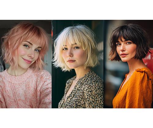 Modern Textured Bob With Bangs