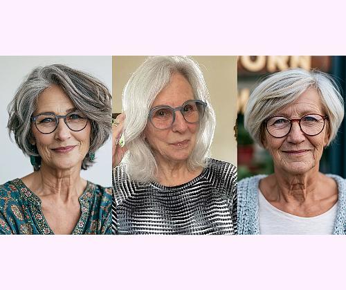 Gorgeous Hairstyles For Women Over 70 With Glasses