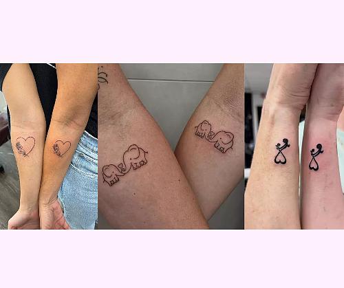 Trendy Mom And Daughter Matching Tattoos