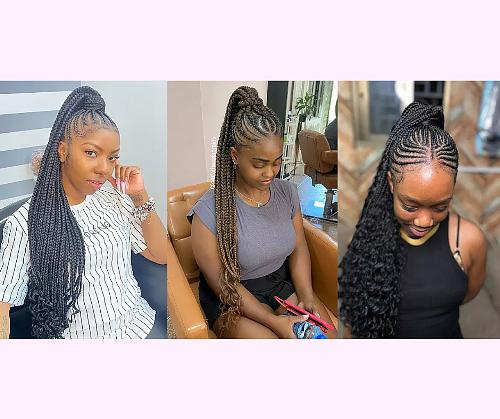 Gorgeous Cornrow Ponytails