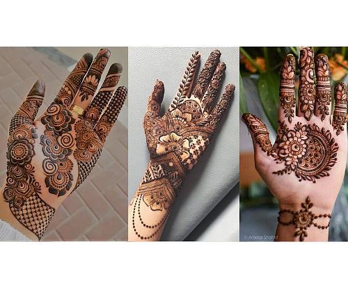 Front hand mehndi design