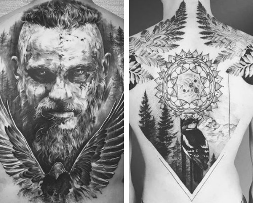 mens back tattoo designs