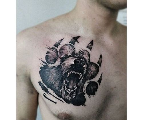 Chest Tattoo  grizzly Bear  YouTube